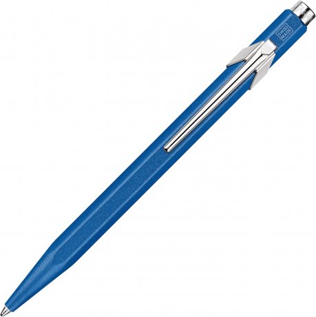 Caran d'Ache 849 Kugelschreiber Metall, blaue Mine, COLORMAT-X, blau 1