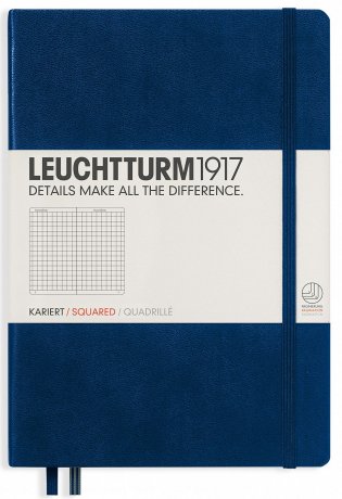 Leuchtturm1917 Notizbuch A5 marine kariert 1