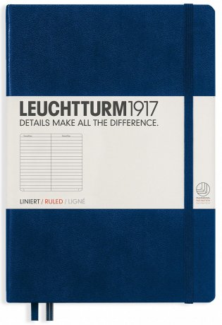 Leuchtturm1917 Notizbuch "M" marine liniert 1