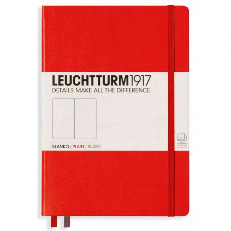 Leuchtturm1917 Notizbuch "M" rot blanko 1