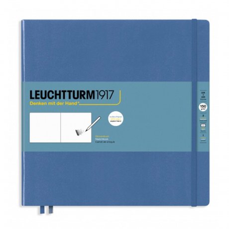 Leuchtturm1917 Skizzenbuch Quadrat Hardcover stone blue 1