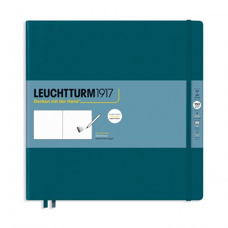 Leuchtturm1917 Skizzenbuch Quadrat Hardcover pacific green 1