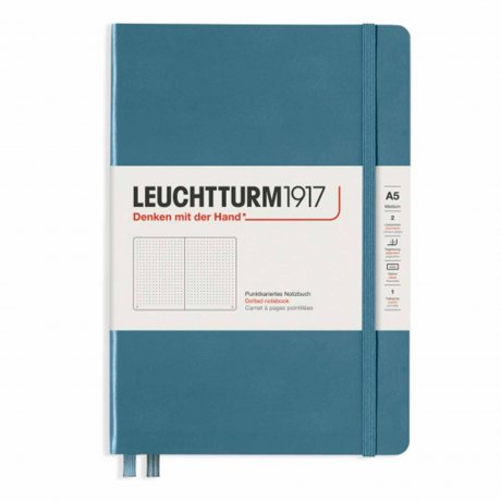 Leuchtturm1917 Notizbuch Hardcover A5 stone blue dotted 1