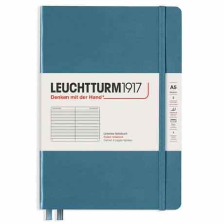 Leuchtturm1917 Notizbuch Hardcover A5 stone blue liniert 1