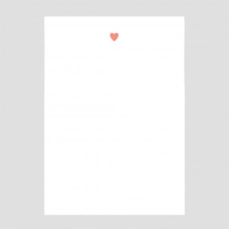 A5 Notizblock mit Herz | Von Le Typographe 1