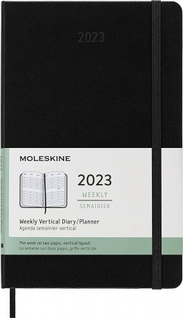 MOLESKINE® Wochenkalender 2023 "L" vertikal Hardcover schwarz 1