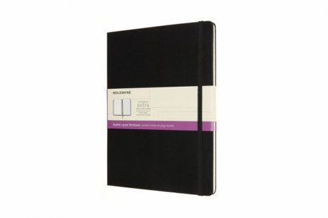 MOLESKINE® Notizbuch XL Hardcover schwarz blanko/liniert 